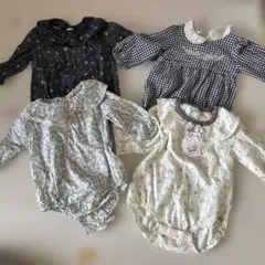 テータテート他　長袖ロンパース4点セットまとめ売り