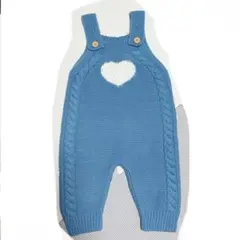 【SHEIN】ハート柄ニットオーバーオール 60-70㎝（3-6ヶ月）