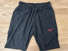 【送料無料】Mizuno ハーフパンツ M 黒 赤ロゴ