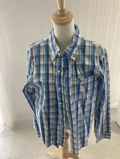 Hollister 長袖シャツ XL 青系チェック