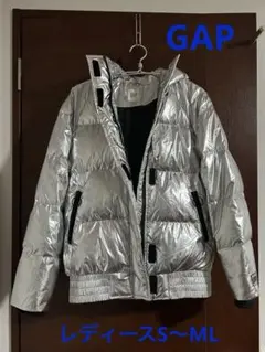gapシルバー フード付き ダウンジャケット