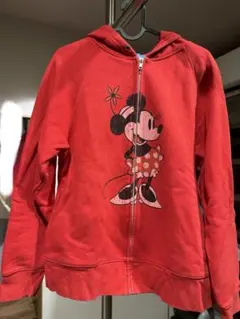 東京ディズニーリゾート ミニーマウス パーカー M レッド
