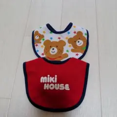 MIKI HOUSE スタイ ホットビスケッツ2枚セット クマ柄