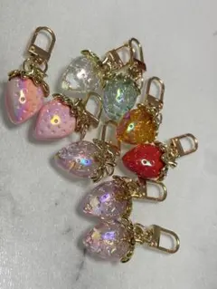 いちご キーホルダー チャーム 9個