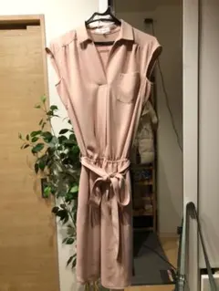 【試着のみ美品】マイストラーダのくすみピンクワンピース