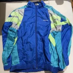adidas ナイロンジャケット ブルー グリーン グレーのサムネイル