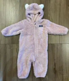 patagoniaパタゴニアベビーボアジャンプスーツ6-12Mくま耳ロンパース