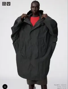 Uniqlo U フーデッドロングコート カーキ Lサイズ - メルカリ