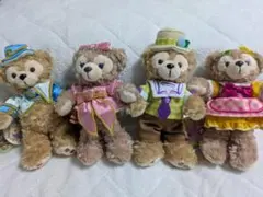 【タグ付き新品】ダッフィー　シェリーメイ　ぬいぐるみバッジ　4体セット