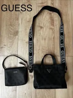 【美品】GUESS 2way ショルダーバッグ ポーチ付き
