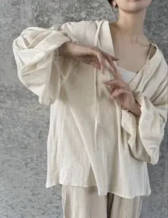 ボリュームスリーブリネンスキッパーシャツのサムネイル