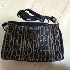 最終値下げしました！FAUCHON ロゴ ショルダーバッグ 黒/金