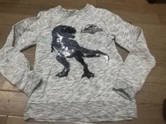 H&M 裏起毛　恐竜柄　トレーナー　8-10 ②