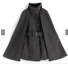GRL ベルト付きハイネックケープスコートze749