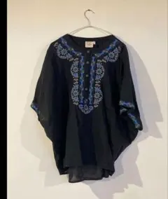 チチカカ　ブラウス　綿　刺繍　エスニック　古着　下北沢　インドのサムネイル