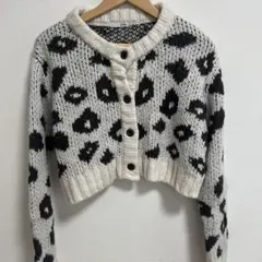 GYDA レオパード柄 ニットカーディガン F 美品のサムネイル