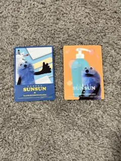 パペットスンスン クリアカード付きステッカー２枚セット