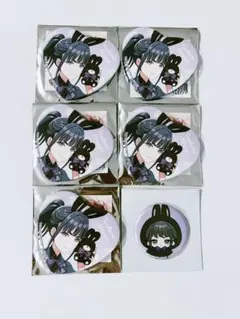 あ*す様 学園アイドルマスター 雨夜 燕 GIGO ハート缶バッジ 5点＋特典缶