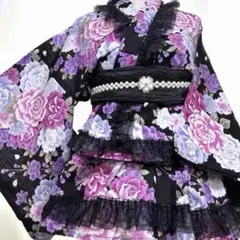 734①浴衣ドレス 地雷系 量産型 姫ギャル ロリータ 大人 - メルカリ