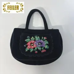 ⭐ 美品♪ FELIER 花柄刺繍 ハンドバッグ