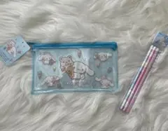 【新品】サンリオ シナモロール 文具セット ポーチ付き 鉛筆3本