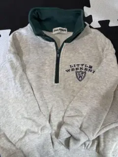 グレー ハーフジップ トレーナー