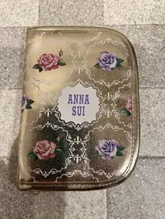 ANNA SUI マルチケース　カードケース ゴールド ローズ柄　未使用