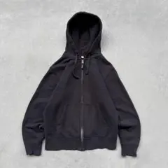 00s OLD UNIQLO ジップパーカー　フェード　短丈　Y2K アーカイブ