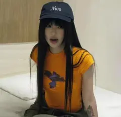 平成ギャル Y2K グランジ Tシャツ オレンジ