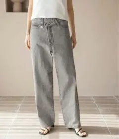 ローリーズファーム ＣＯＮＥ／アシメデニムパンツ グレー　S