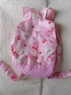 ウサギといちご柄のリュック 未使用品