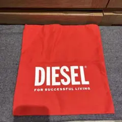 DIESEL ショップ袋 レッド 巾着袋のサムネイル