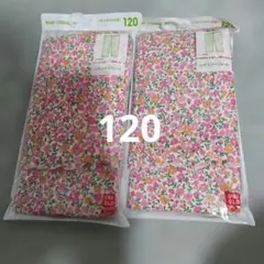 【新品未使用】UNIQLO 花柄リブレギンスパンツ 2点セット　120