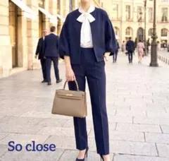 So close ディノス フォーマル セレモニースーツ パンツスーツ　紺　M