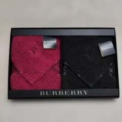 ✿BURBERRYノバチェックホースロゴ タオルハンカチ2枚セット未使用保管品✿
