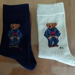 Polo Ralph Lauren クマ刺繍ソックス 2足セット