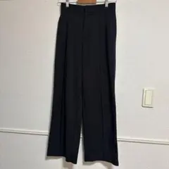 GU ジーユー イージーワイドクロップドパンツMサイズ 273922 ブラック