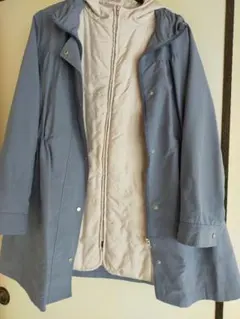 レディースコート重ね着中ベスト付き