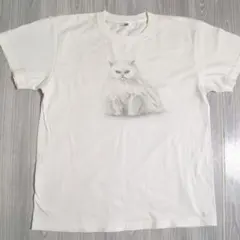 I AM I IN FACT... 猫プリント Tシャツ ホワイトのサムネイル