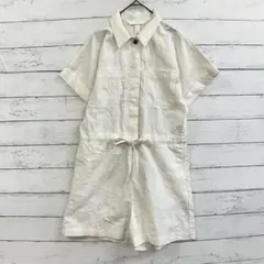 H&M オールインワン M 白 半袖 ショートパンツ 夏 きれいめ 人気 通勤のサムネイル