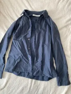 UNIQLO and LEMAIRE ダークブルー 長袖シャツ Sサイズ