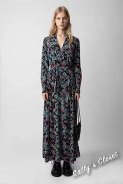 ⭐️人気新作 ♡ Zadig&Voltaire 黒花柄ワンピース 新品♡　071