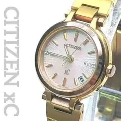 美品❣クロスシー xC H018 白文字盤 カッパーゴールド 電波ソーラー