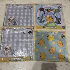 プーさん　ハンドタオル　ディズニー　4枚