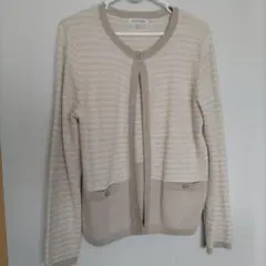 CLOSSHI ラメ入り カーディガン ベージュ M