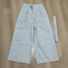 NATURAL BEAUTY BASIC ワイドパンツ グレー S ベルト付き