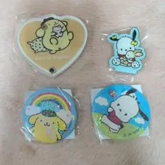 サンリオハウス　キッズフェスティバル　ミラー　ピンズ　バッジ　プリン　ポチャッコ