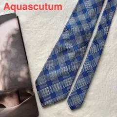 Aquascutum 訳あり チェック柄 ネクタイ フリー チェック ＊