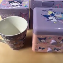 サンリオ クロミ KUROMI キャラクター マグカップ 収納ケース　2段ケース