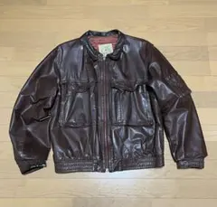 牛革　レザージャケット　ショート丈　ブラウン